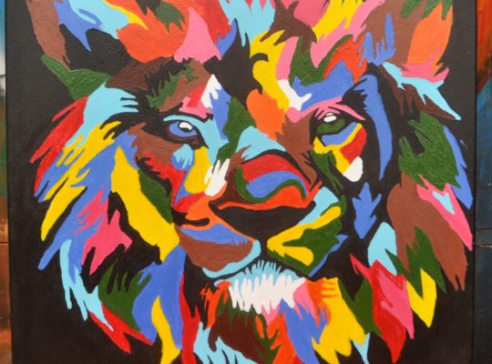 Lion Abstract Painting on Sale